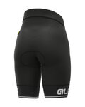 ALÉ Pantaloni scurți de ciclism fără bretele - SOLID BLEND LADY - negru/alb