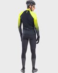 ALÉ Tricou de cilism pentru iarnă cu mânecă lungă - R-EV1 CLIMA PROTECTION 2.0 VELOCITY WIND G+ - galben/negru