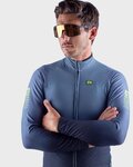 ALÉ Tricou de cilism pentru iarnă cu mânecă lungă - R-EV1 CLIMA PROTECTION 2.0 VELOCITY WIND G+ - gri/negru