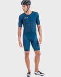 ALÉ Salopetă de ciclism - TRIATHLON  MAUI LONG TRI SS - albastru