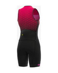 ALÉ Salopetă de ciclism - TRIATHLON STARS LONG TRI LADY - roșu/negru