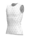ALÉ Tricou de ciclism fără mâneci - QUARK LESS - alb