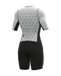 ALÉ Salopetă de ciclism - TRIATHLON  MAUI LONG TRI LADY SS - alb