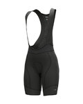 ALÉ Pantaloni scurți de ciclism cu bretele - PRS MASTER 2.0 LADY - negru/gri