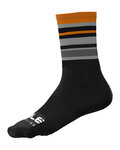 ALÉ Șosete clasice de ciclism - STRIPES - negru/portocaliu