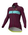 ALÉ Jachetă termoizolantă de ciclism - PR-R STARS - bordo/turcoaz