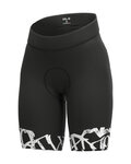 ALÉ Pantaloni scurți de ciclism fără bretele -  SOLID RIDE LADY - negru