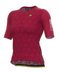 ALÉ Tricou de ciclism cu mânecă scurtă - R-EV1  VELOCITY LADY - bordo