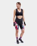 ALÉ Pantaloni scurți de ciclism cu bretele - PR-R KENYA LADY - roz