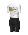 ALÉ Salopetă de ciclism - PLAY PR-E - alb