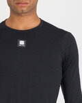 SPORTFUL Tricou de ciclism cu mânecă lungă - MERINO LS - negru