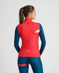 SPORTFUL Tricou de cilism pentru iarnă cu mânecă lungă - SQUADRA W - roșu/albastru