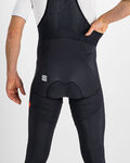 SPORTFUL Pantaloni de ciclism lungi cu bretele - FIANDRE NO RAIN - negru