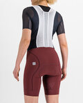SPORTFUL Pantaloni scurți de ciclism cu bretele - BODYFIT - bordo