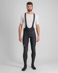 SPORTFUL Pantaloni de ciclism lungi cu bretele - CLASSIC - negru/roșu