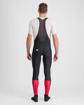 SPORTFUL Pantaloni de ciclism lungi cu bretele - CLASSIC - negru/roșu