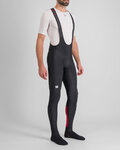 SPORTFUL Pantaloni de ciclism lungi cu bretele - CLASSIC - negru/roșu