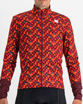 SPORTFUL Jachetă termoizolantă de ciclism - PIXEL - roșu/maro
