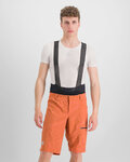 SPORTFUL Pantaloni scurți de ciclism fără bretele - CLIFF GIARA - portocaliu