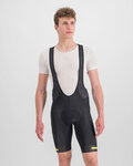 SPORTFUL Pantaloni scurți de ciclism cu bretele - NEO - negru/galben