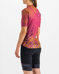 SPORTFUL Tricou de ciclism cu mânecă scurtă - ROCKET - ciclamen/maro
