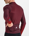 SPORTFUL Tricou de cilism pentru iarnă cu mânecă lungă - BODYFIT PRO - bordo