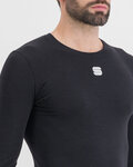 SPORTFUL Tricou de ciclism cu mânecă lungă - MERINO LS - negru