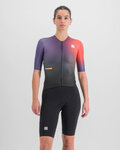 SPORTFUL Salopetă de ciclism - BOMBER - mov/negru