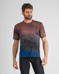 SPORTFUL Tricou de ciclism cu mânecă scurtă - FLOW GIARA - maro/albastru
