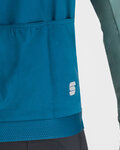 SPORTFUL Tricou de cilism pentru iarnă cu mânecă lungă - SUPERGIARA THERMAL - albastru/verde