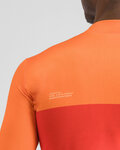 SPORTFUL Tricou de cilism pentru iarnă cu mânecă lungă - PISTA THERMAL - roșu/portocaliu