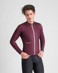 SPORTFUL Tricou de cilism pentru iarnă cu mânecă lungă - CLASSIC THERMAL - bordo