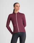 SPORTFUL Tricou de cilism pentru iarnă cu mânecă lungă - CLASSIC THERMAL - bordo