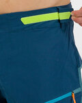 KARPOS Pantaloni scurți de ciclism fără bretele - RAPID BAGGY - albastru/verde