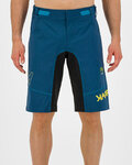 KARPOS Pantaloni scurți de ciclism fără bretele - BALLISTIC EVO - albastru/verde