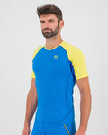 KARPOS Tricou de ciclism cu mânecă scurtă - LAVAREDO - albastru/galben
