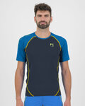 KARPOS Tricou de ciclism cu mânecă scurtă - LAVAREDO - negru/albastru