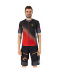 KARPOS Tricou de ciclism cu mânecă scurtă - JUMP - roșu/negru