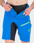 KARPOS Pantaloni scurți de ciclism fără bretele - VAL VIOLA - albastru deschis