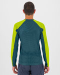 KARPOS Tricou de ciclism cu mânecă lungă - LAVAREDO - verde/galben