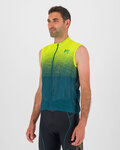KARPOS Tricoul de ciclism fără mâneci - VAIL VIOLA  - galben/verde