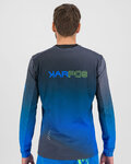 KARPOS Tricou de ciclism cu mânecă lungă de vară - VAL DI DENTRO - gri/albastru