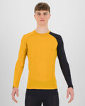 KARPOS Tricou de ciclism cu mânecă lungă - DINAMICO MERINO 130 - galben/negru