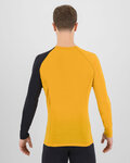 KARPOS Tricou de ciclism cu mânecă lungă - DINAMICO MERINO 130 - galben/negru