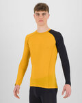 KARPOS Tricou de ciclism cu mânecă lungă - DINAMICO MERINO 130 - galben/negru
