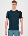 KARPOS Tricou de ciclism cu mânecă scurtă - DINAMICO MERINO 130 - albastru/negru