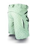 HAVEN Pantaloni scurți de ciclism fără bretele - CUBES - verde