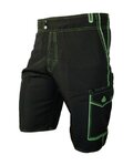 HAVEN Pantaloni scurți de ciclism fără bretele - COMPETITOR - negru/verde