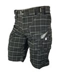 HAVEN Pantaloni scurți de ciclism fără bretele - CUBES II - negru/gri