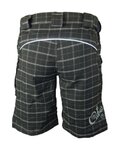 HAVEN Pantaloni scurți de ciclism fără bretele - CUBES II - negru/gri